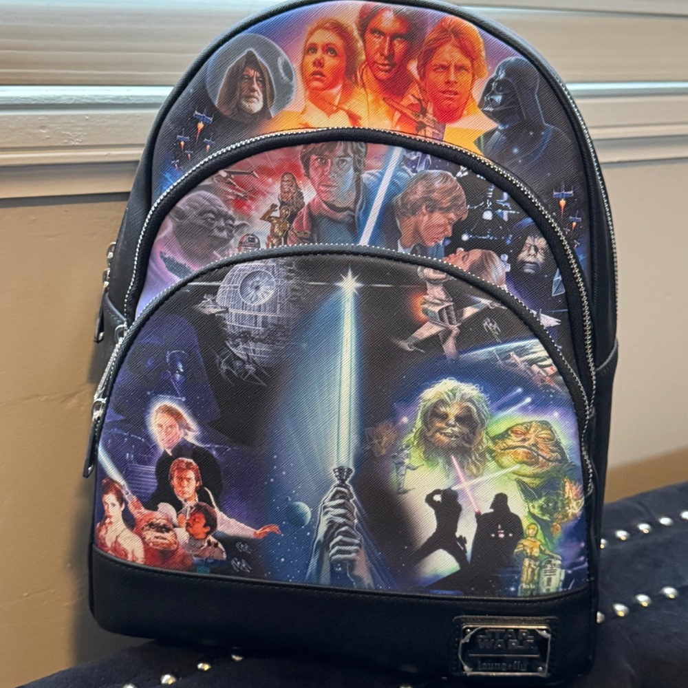 Loungefly Black and White Star Wars Backpack